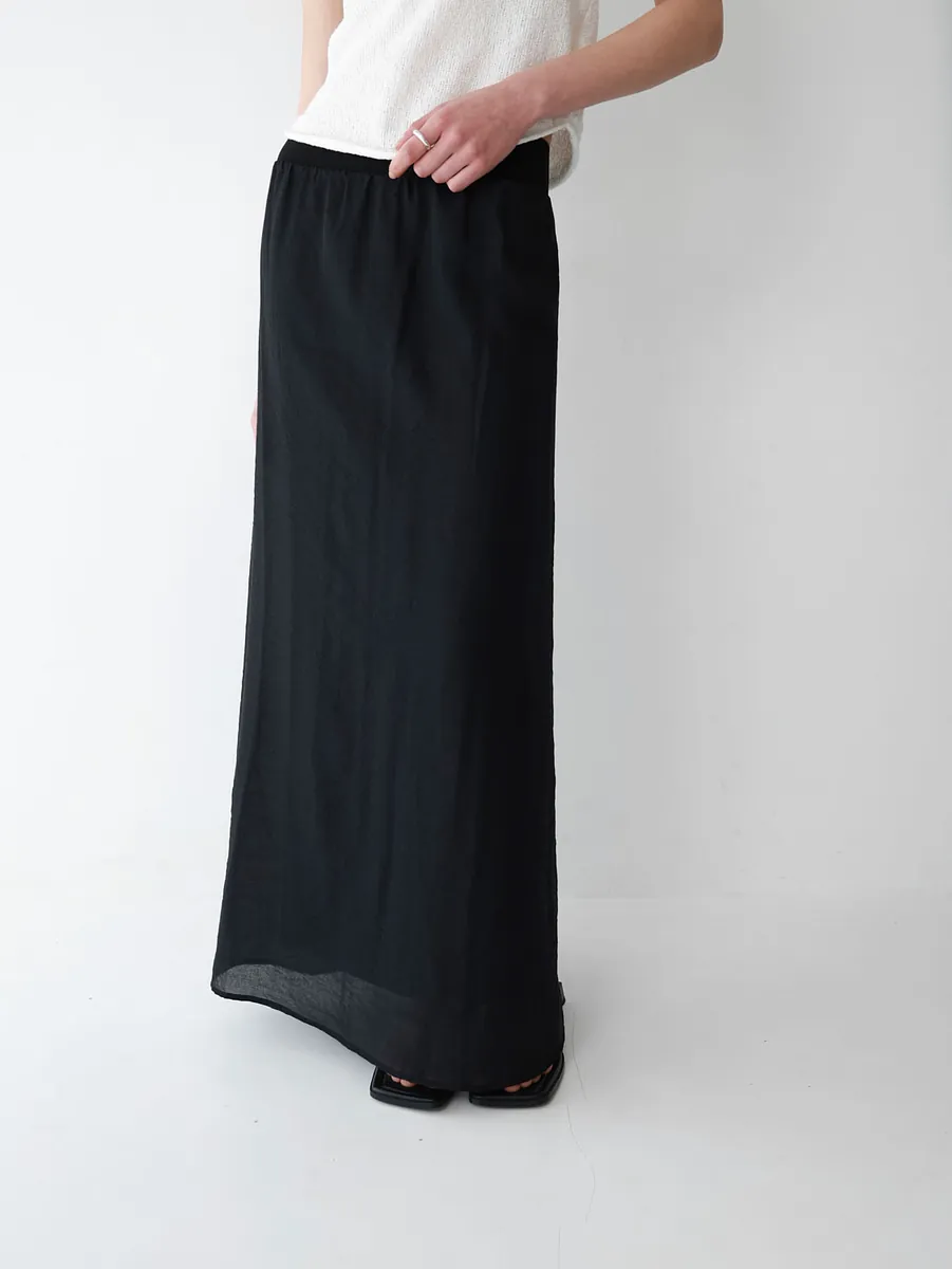 Studio Doe - Elastic Waist Sheer Layered Skirt