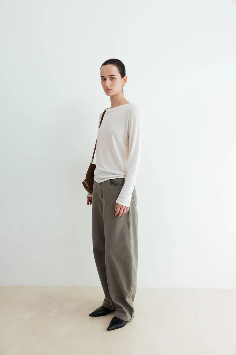 Studio Doe - Premium Tencel Wide Neck Knit Top