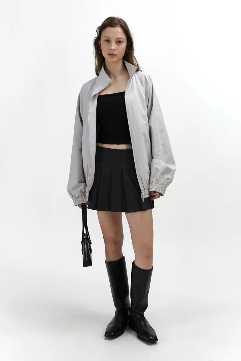 Studio Doe - Raglan Sleeve Stand Collar Oversized Jacket
