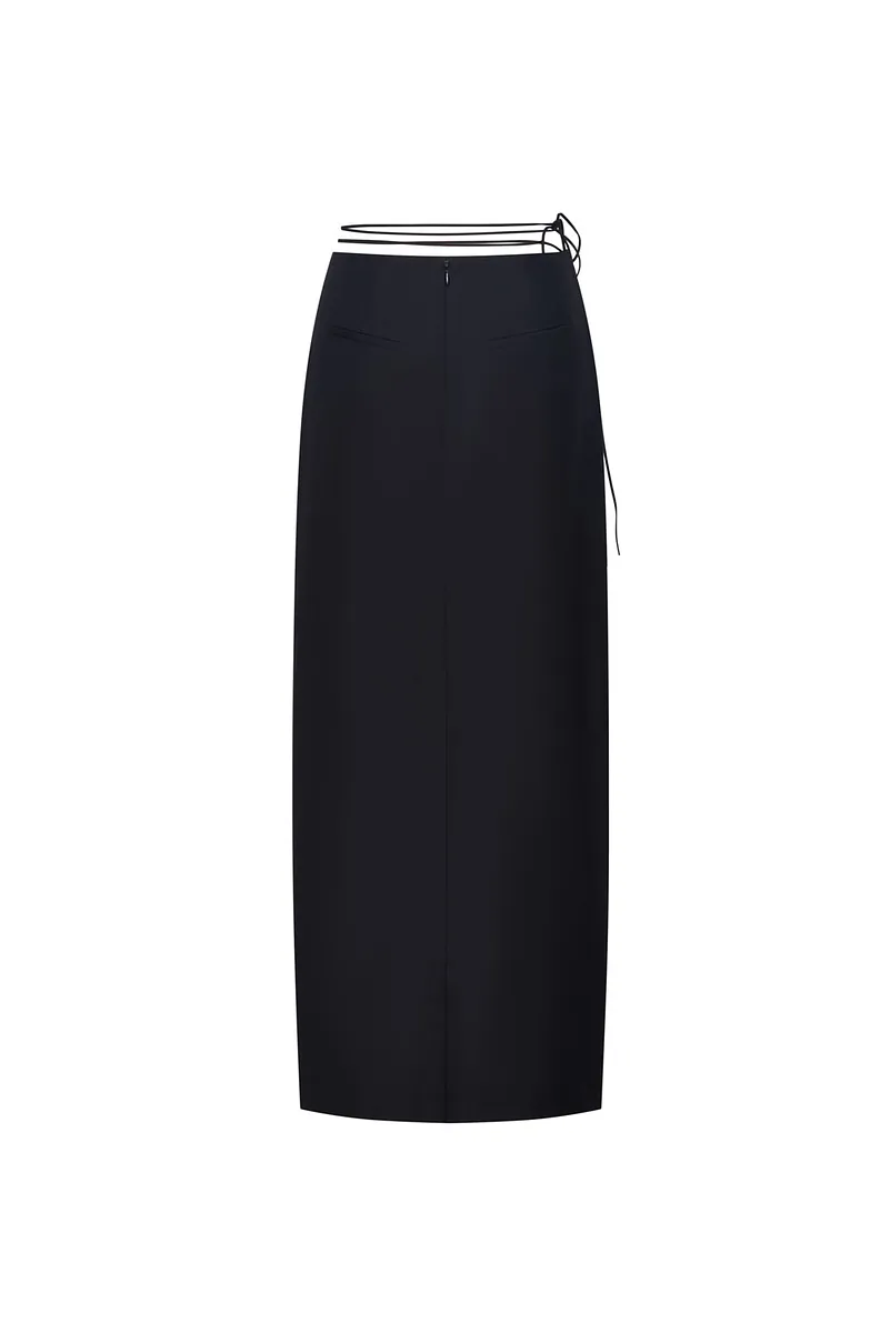 Studio Doe - Adjustable Tie Slit Straight Skirt