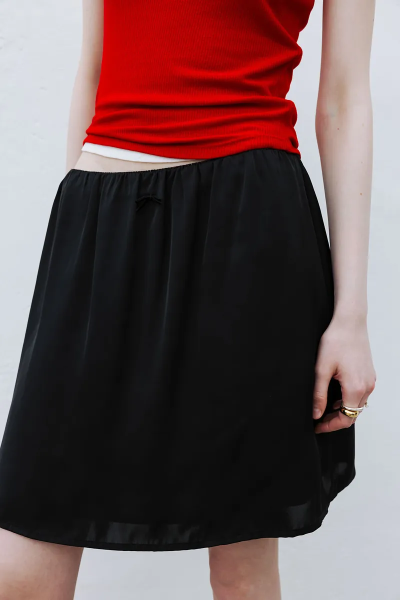 Studio Doe - Matte Satin Wave Mini Skirt