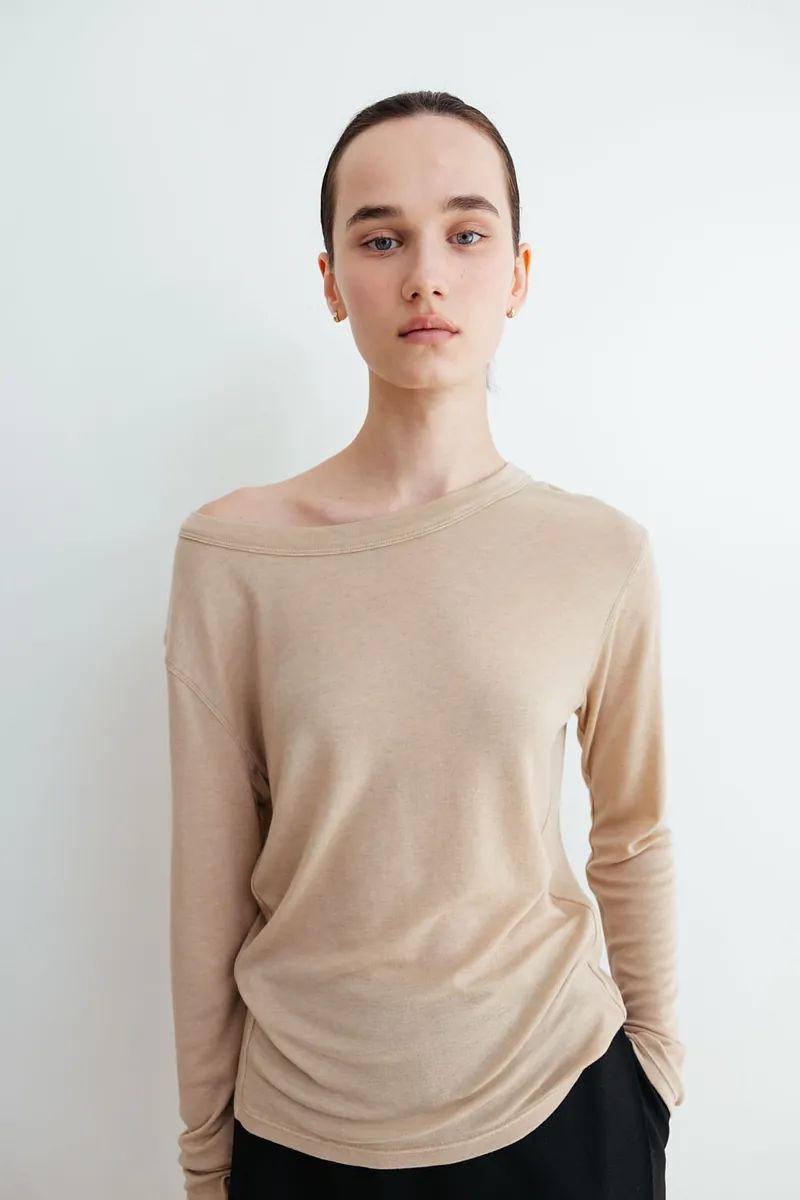 Studio Doe - Premium Tencel Wide Neck Knit Top