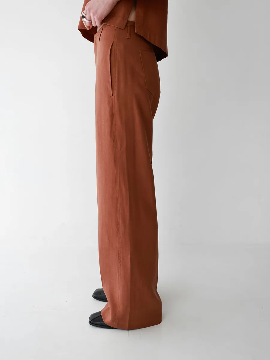 Studio Doe - Tencel Linen Low-Rise Wide Pants