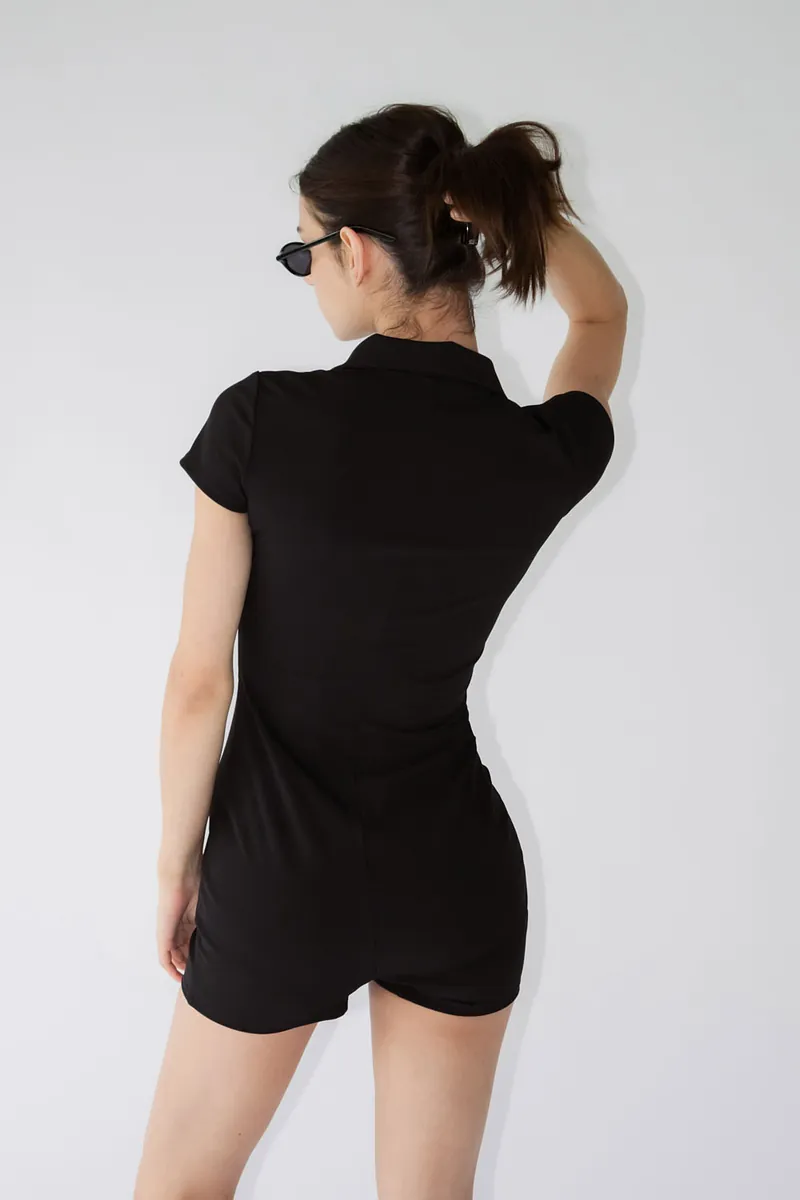 Perfect Fit 羅紋POLO連體短褲