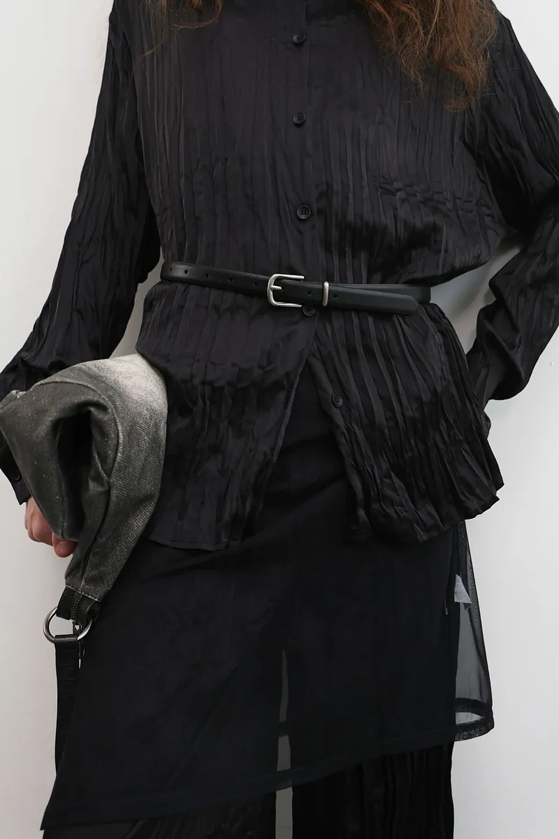 Studio Doe - Satin Pleated Shirt