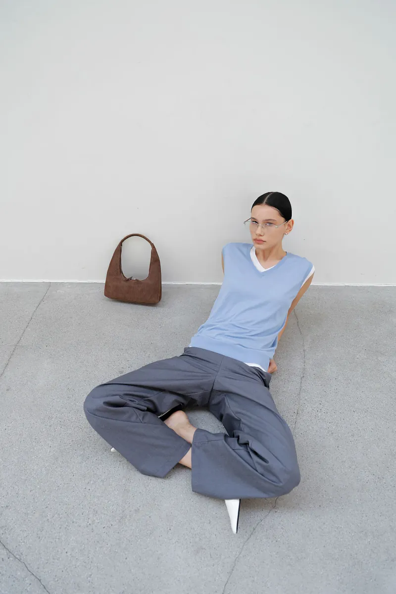 Studio Doe - V-Neck Tencel Fine Knit Tank Top