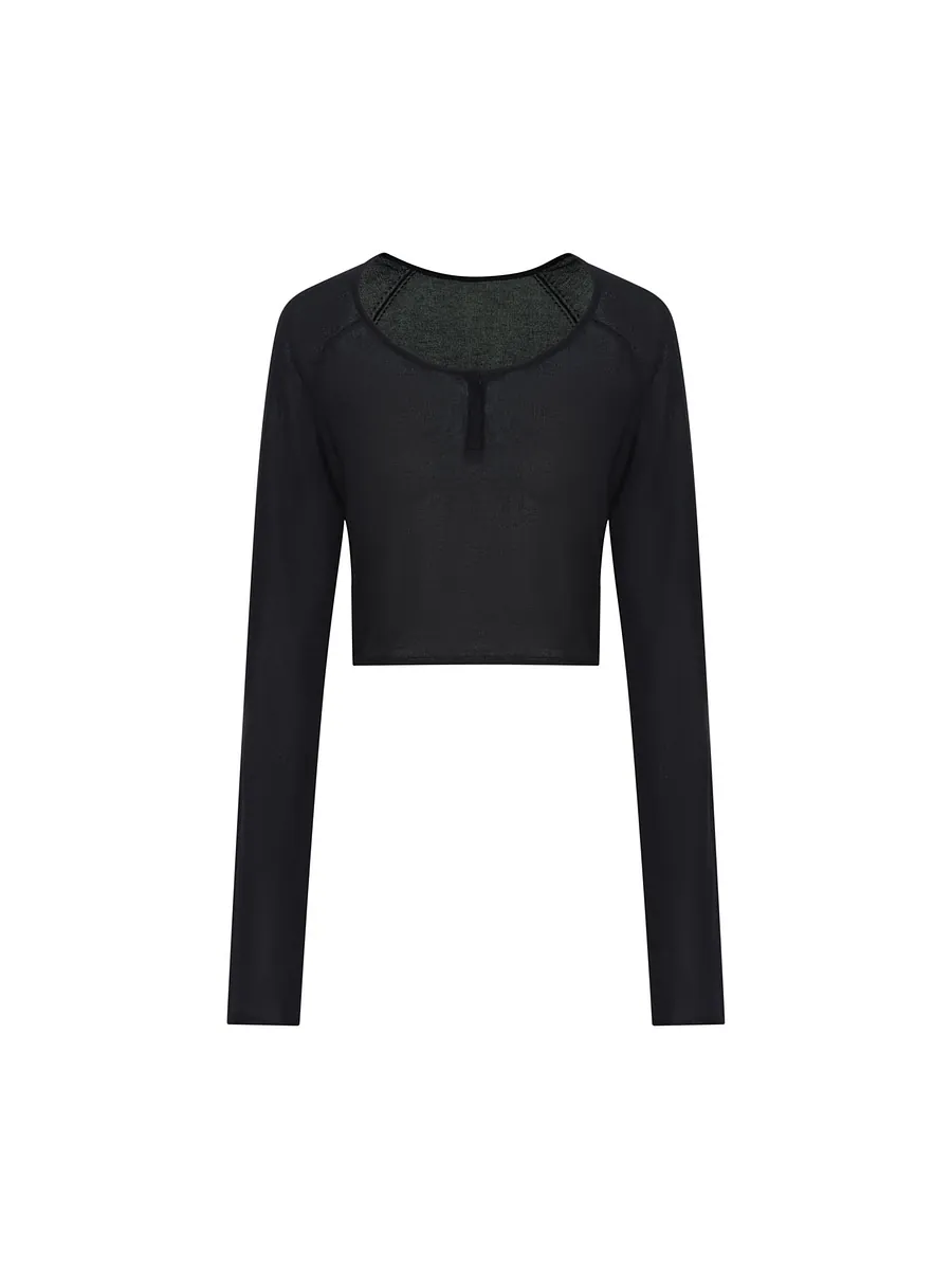 Studio Doe - Cool Gauze Button Front Knit Top