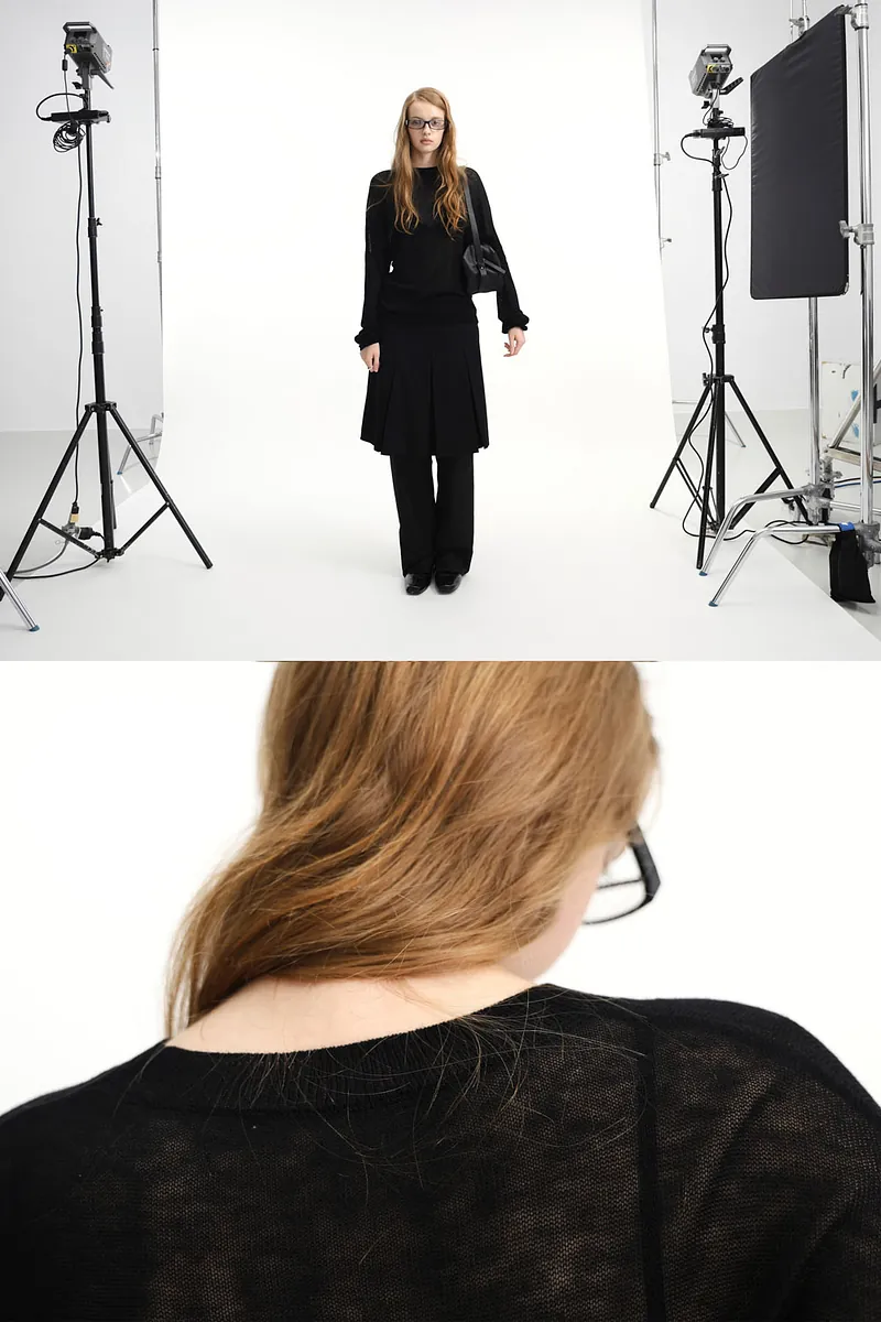 Studio Doe - Fine Wool Sheer Waist-Defined Sweater