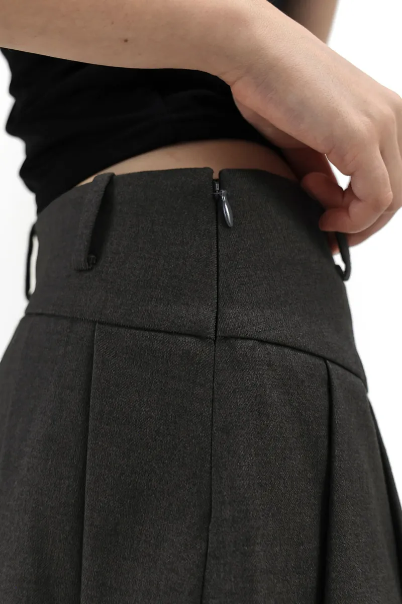 Studio Doe - Curved Panel Pleated Mini Skirt