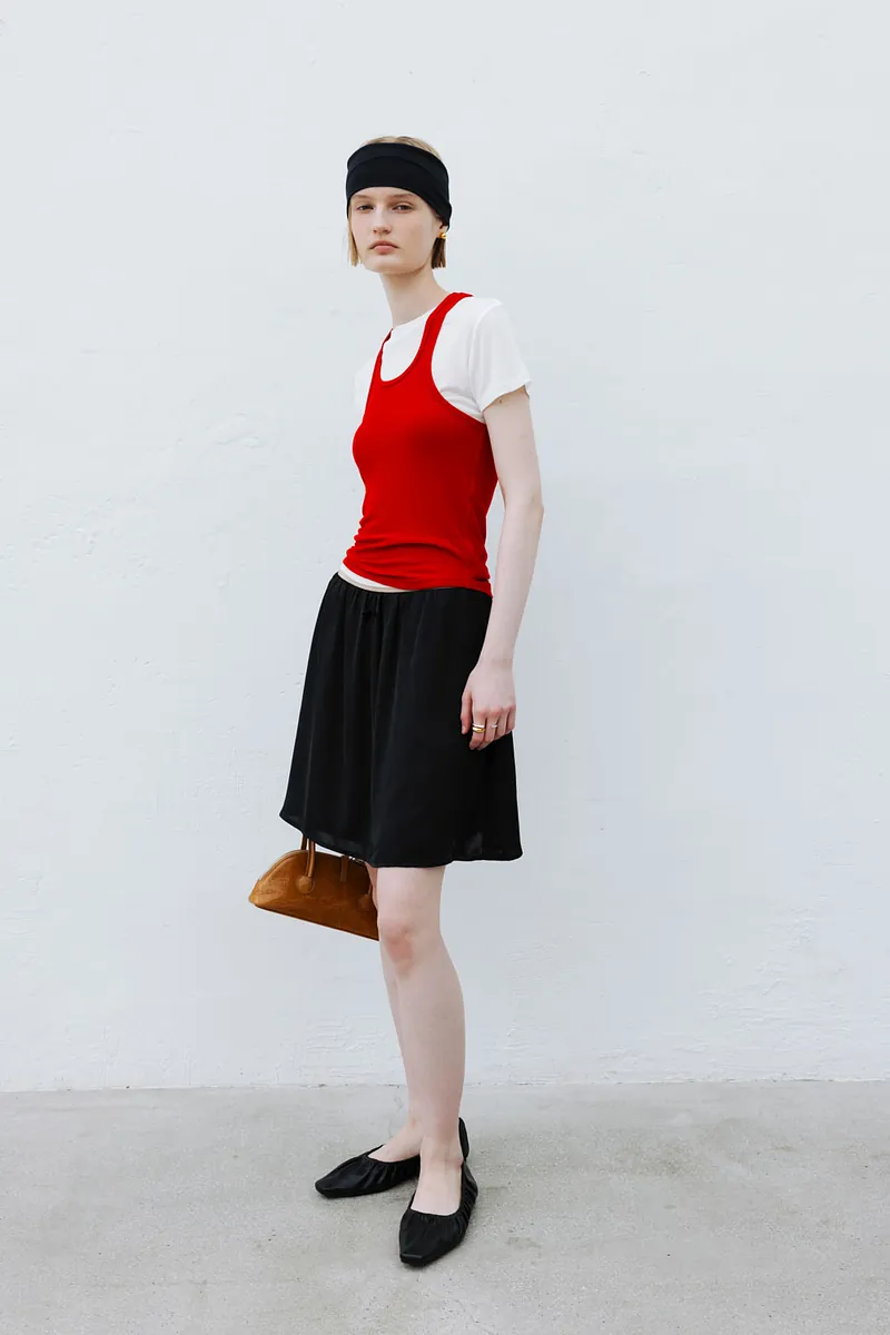 Studio Doe - Matte Satin Wave Mini Skirt