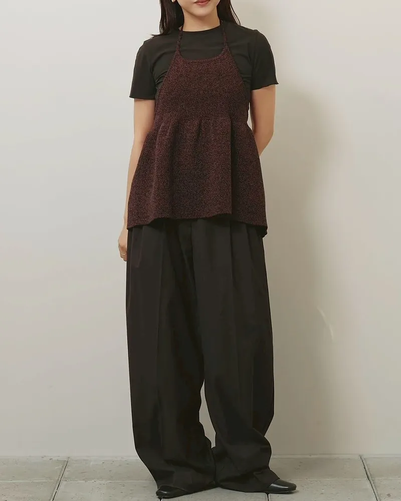 [PRE-ORDER] TODAYFUL - Halterneck Peplum Knit