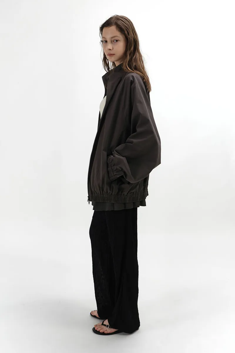 Studio Doe - Raglan Sleeve Stand Collar Oversized Jacket