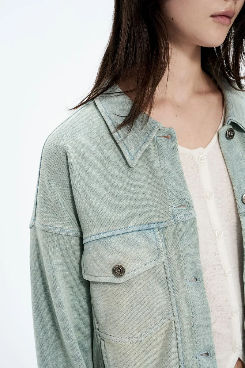 Studio Doe - Knit Denim Cropped Jacket