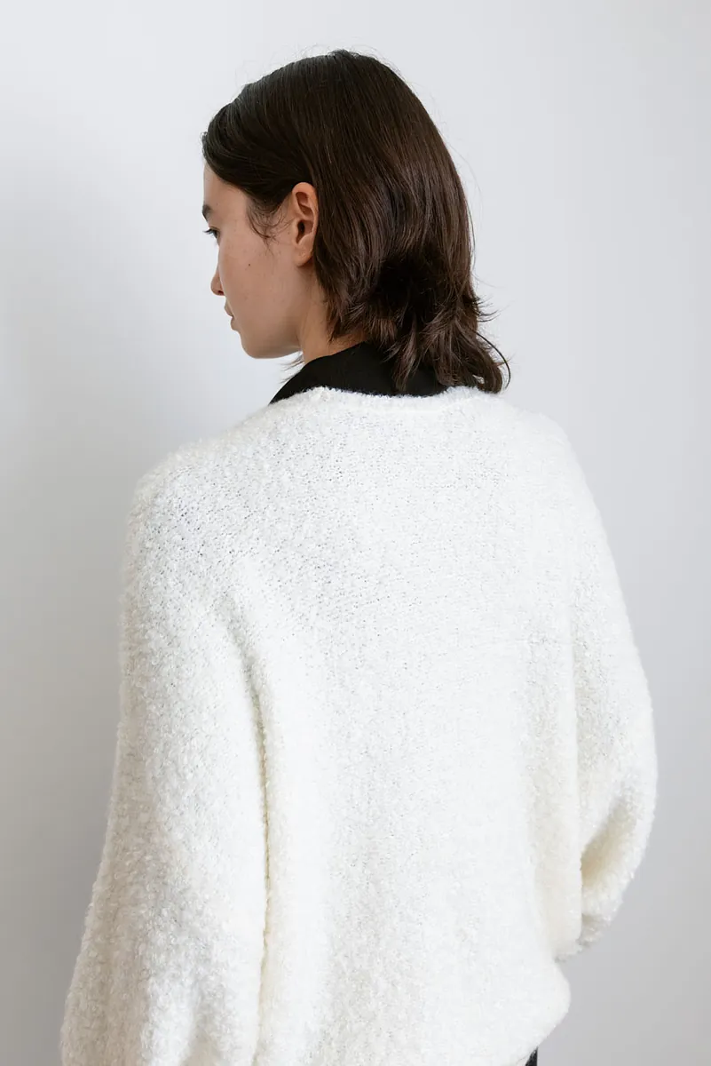 Studio Doe - Fluffy Wool V-Neck Loose Sweater