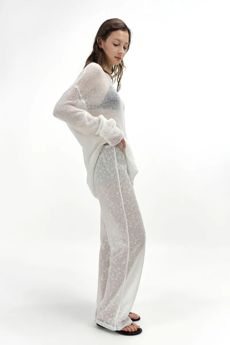 Studio Doe - Floral Pattern Sheer Easy Pants