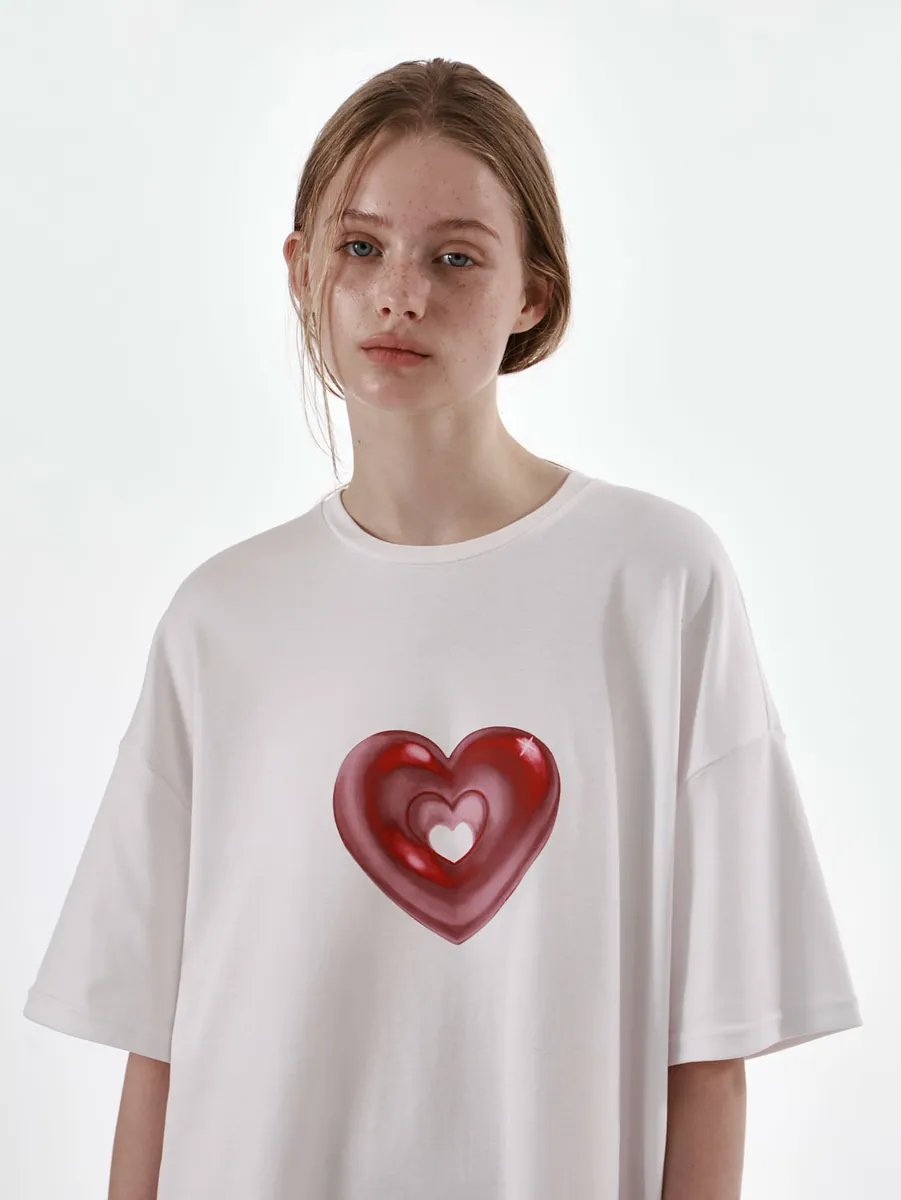 Studio Doe - Oversized Heart Print T-Shirt