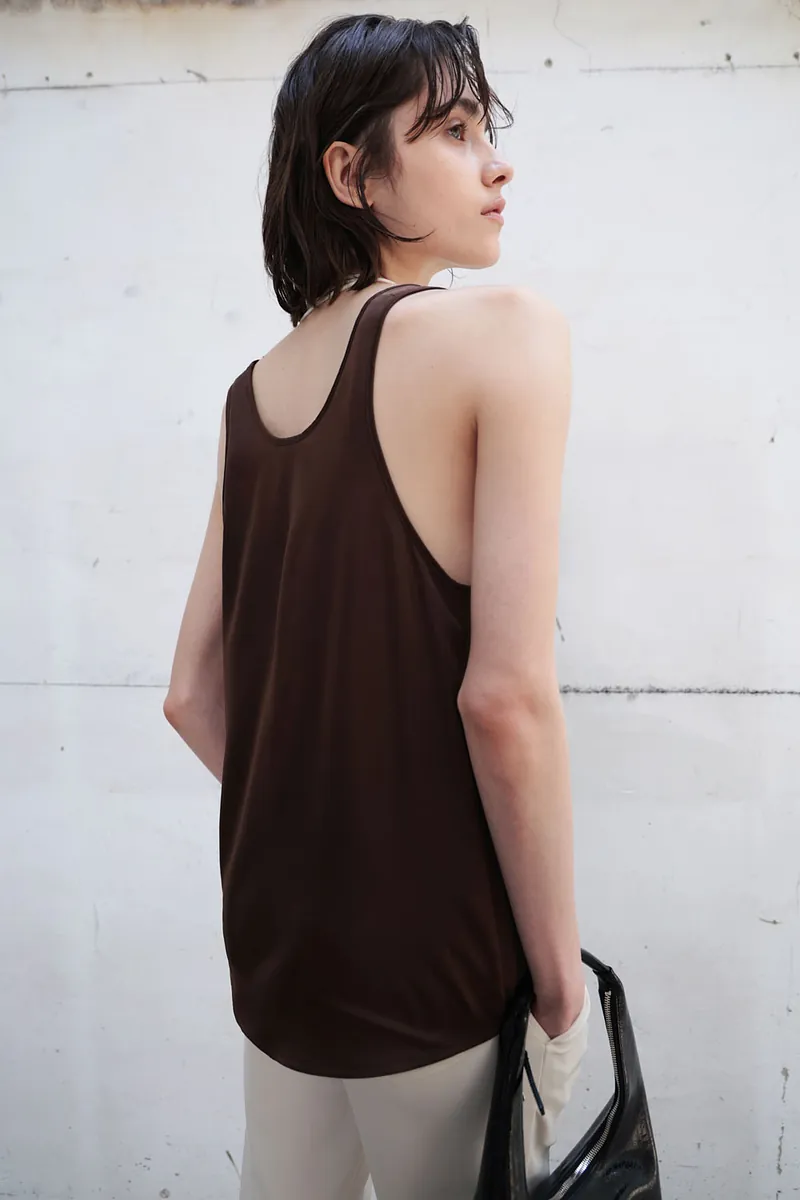 Studio Doe - Matte Satin U-Neck Tank Top