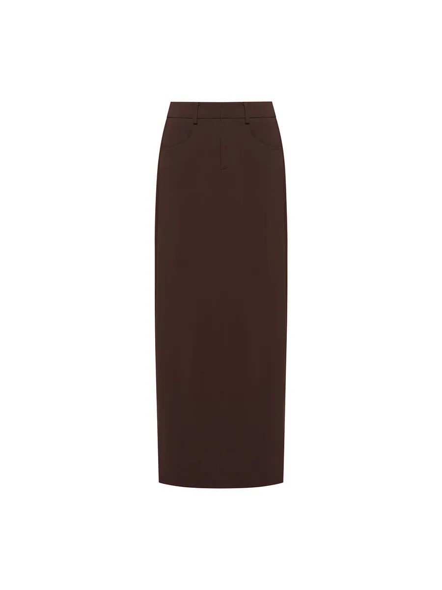 Studio Doe - Satin Cool-Feel Straight Skirt