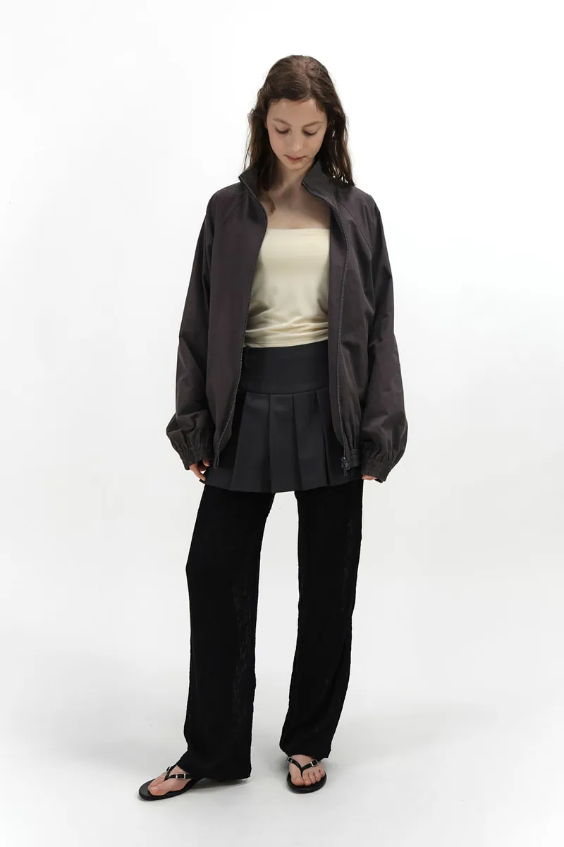 Studio Doe - Raglan Sleeve Stand Collar Oversized Jacket