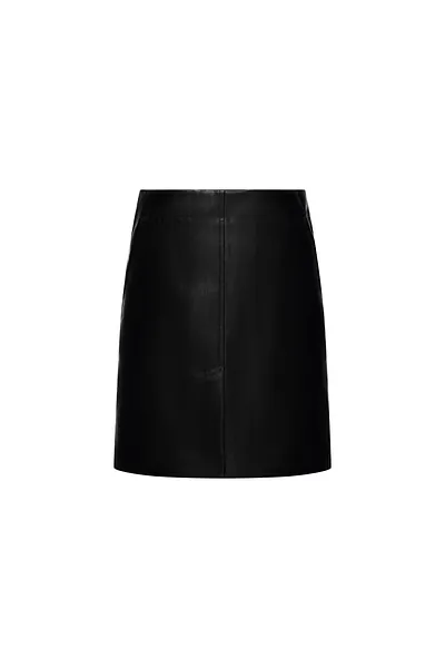 Studio Doe - H-Line Low-Rise Faux Leather Midi Skirt