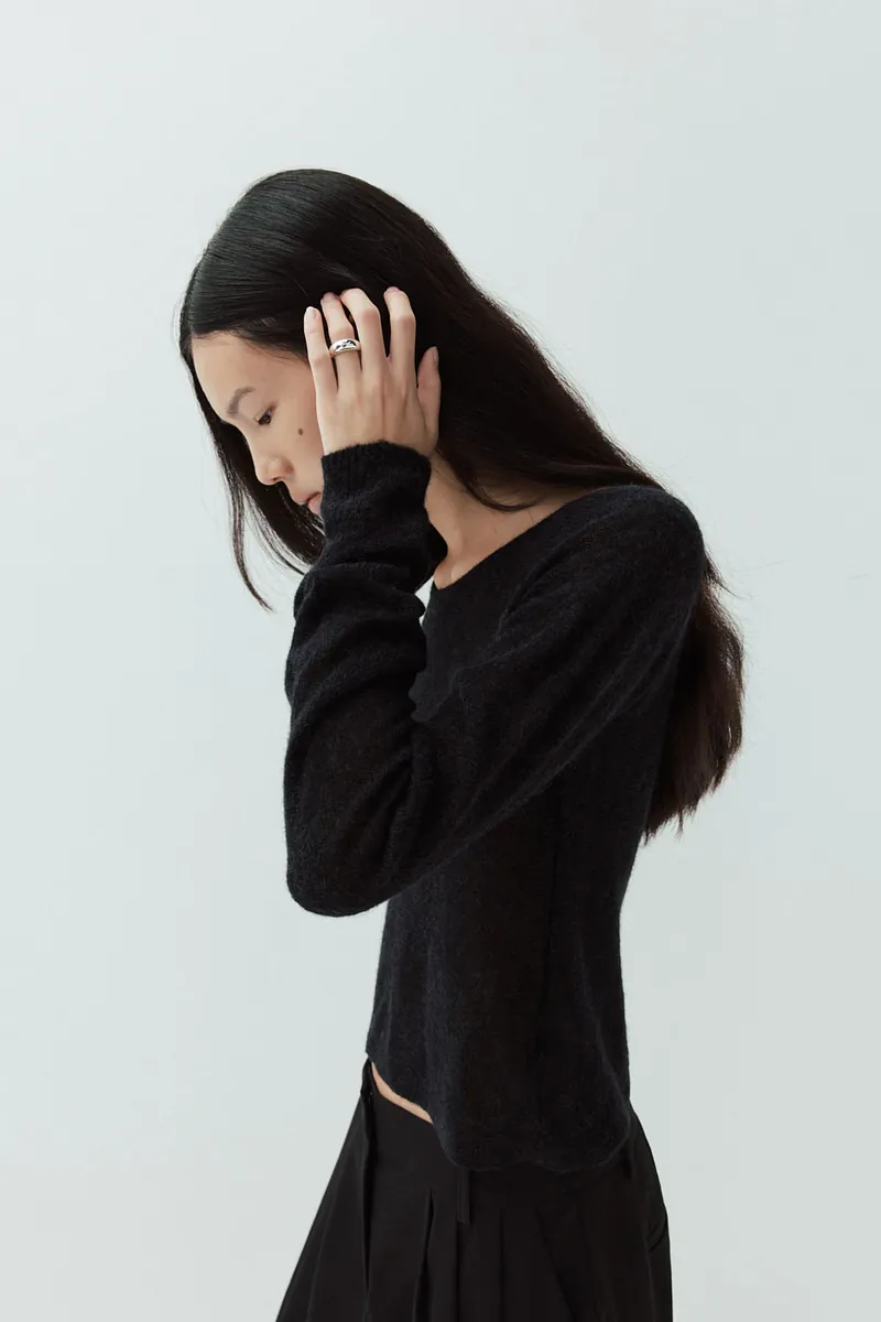Studio Doe - Fine Wool Blend Wide Neck Sweater