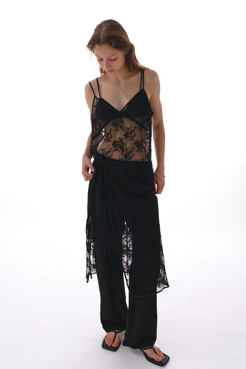 Studio Doe - Lace Embroidered Tie Skirt