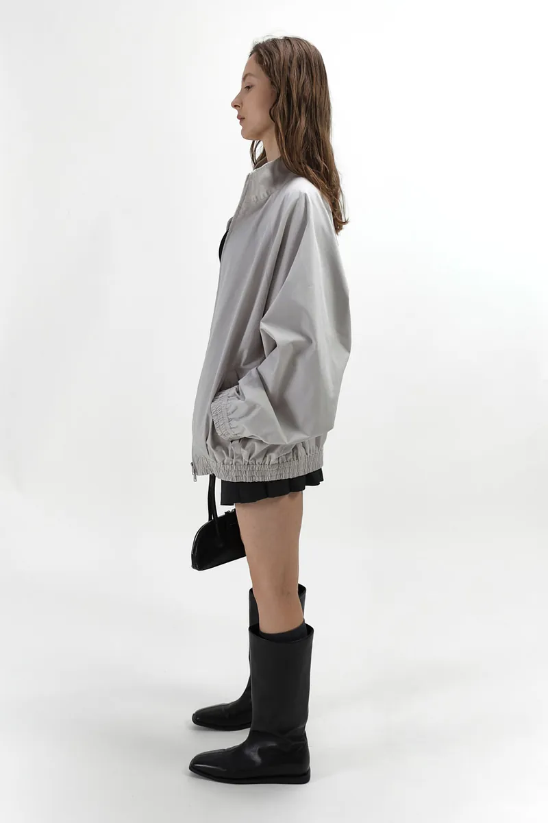 Studio Doe - Raglan Sleeve Stand Collar Oversized Jacket