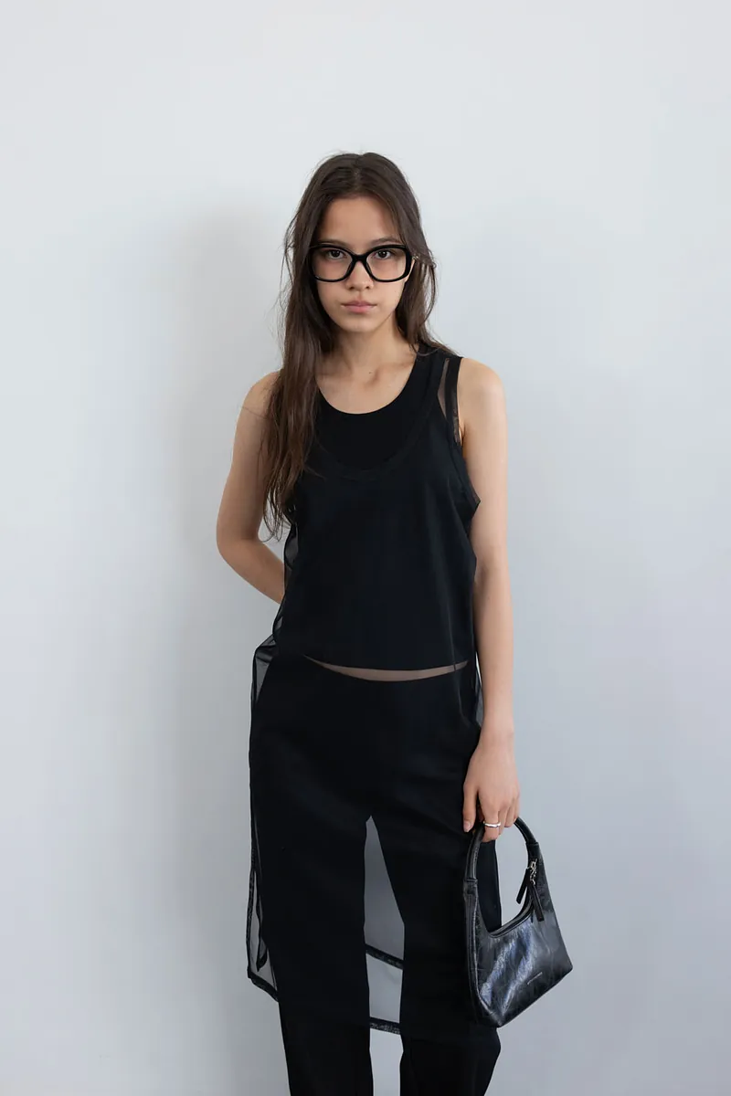 Studio Doe - Sheer Side Slit Long Tank Top