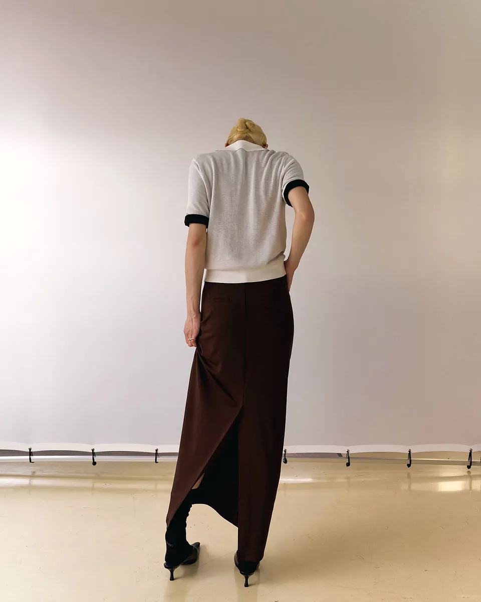 Studio Doe - Satin Cool-Feel Straight Skirt