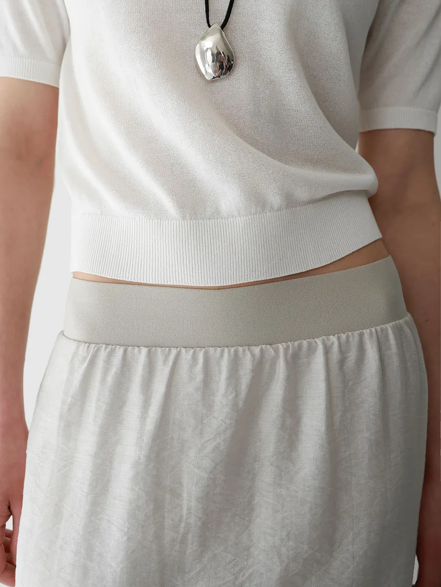 Studio Doe - Elastic Waist Sheer Layered Skirt