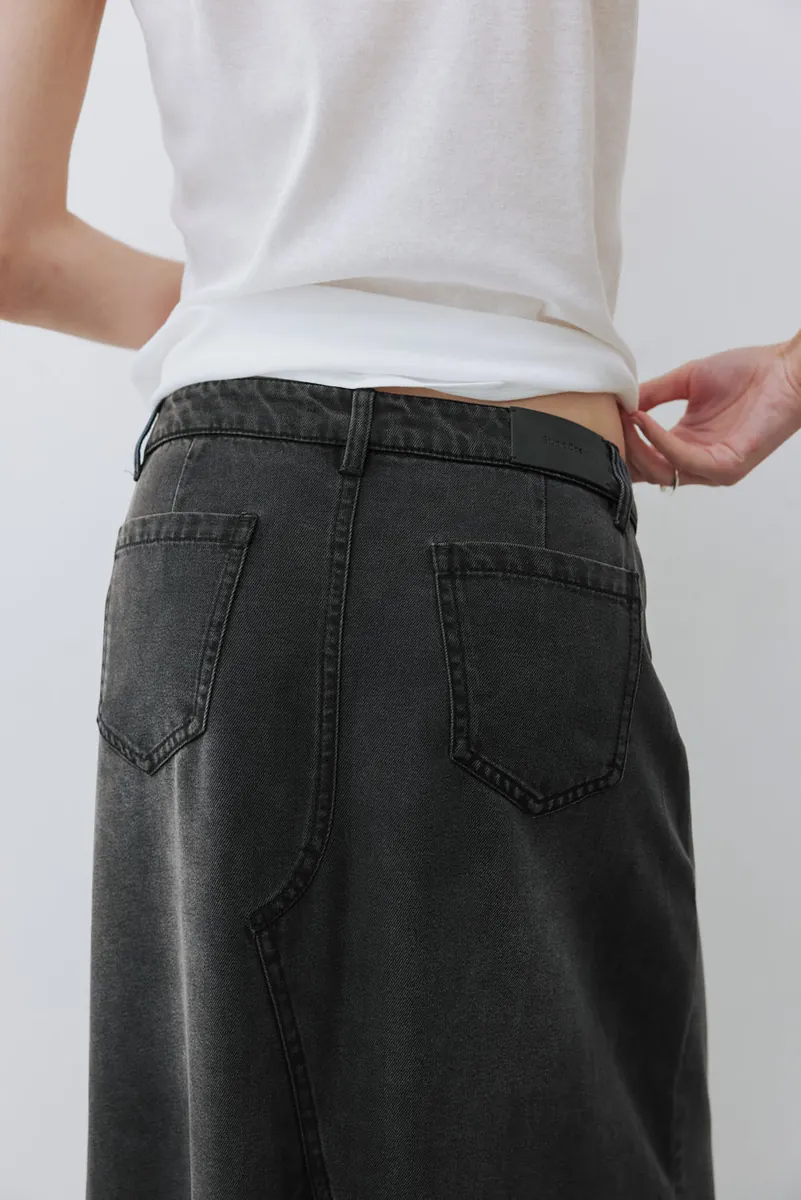 Studio Doe - Soft Habit Tencel Denim Panel A-Line Skirt