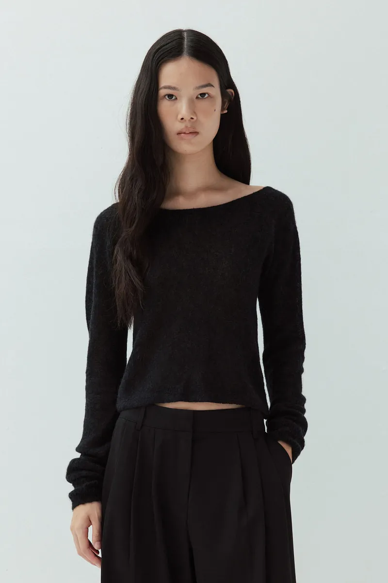 Studio Doe - Fine Wool Blend Wide Neck Sweater