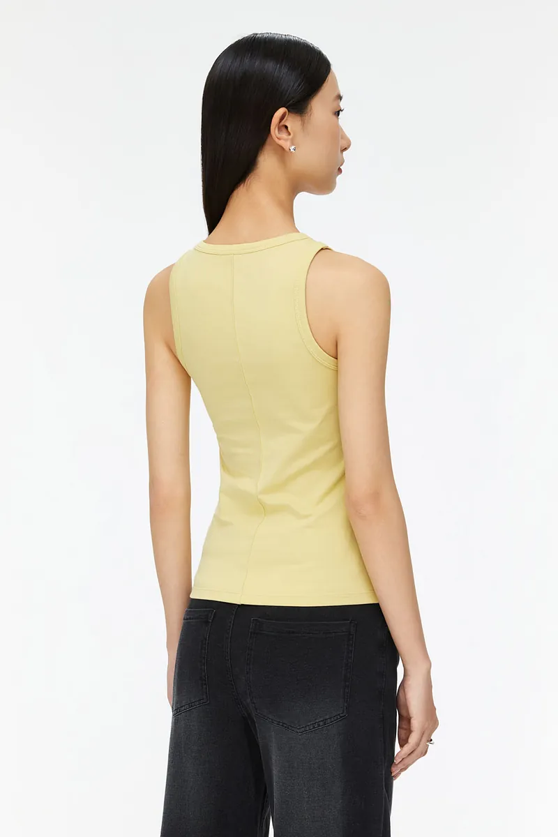Studio Doe - Straight Neck Cut-Shoulder Bra Tank Top