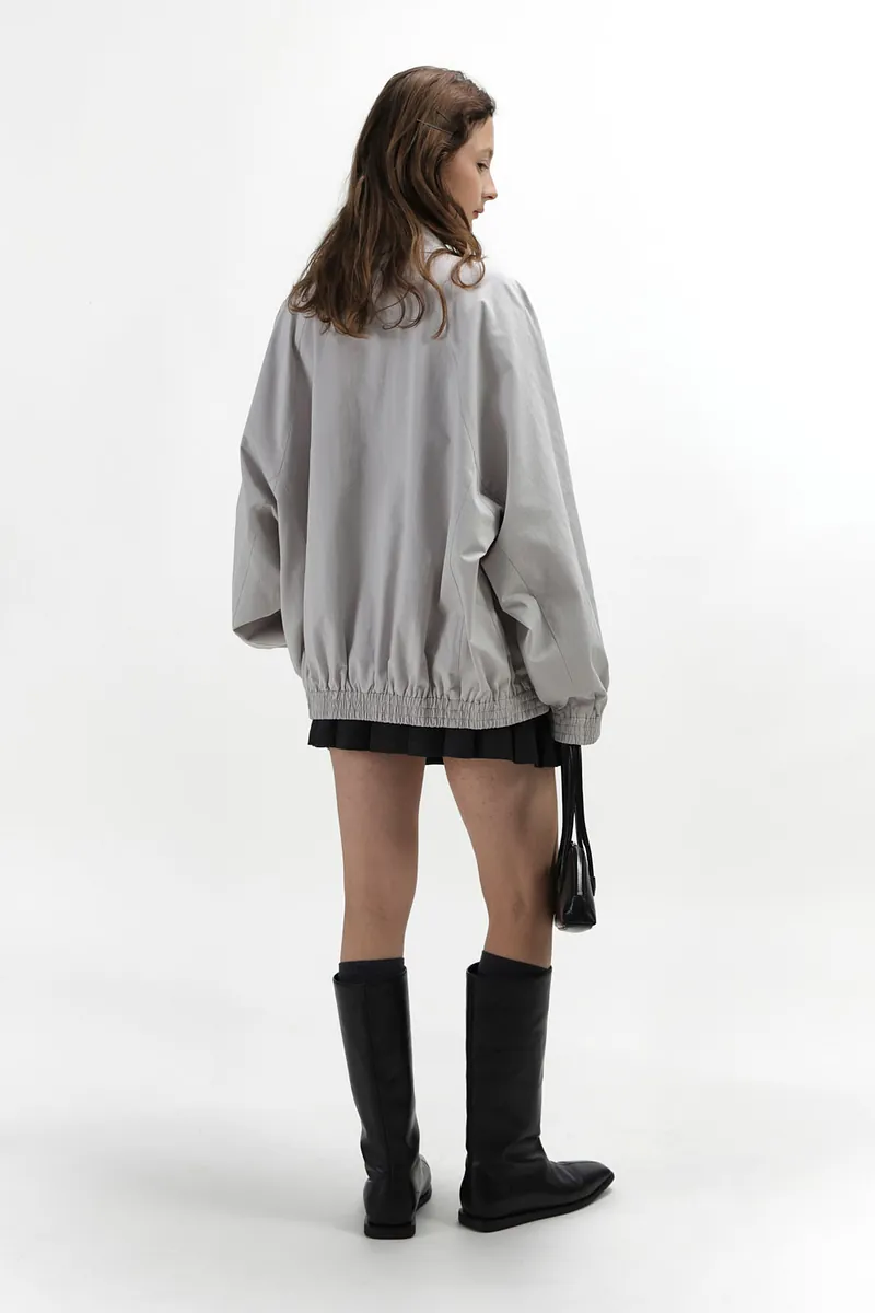 Studio Doe - Raglan Sleeve Stand Collar Oversized Jacket