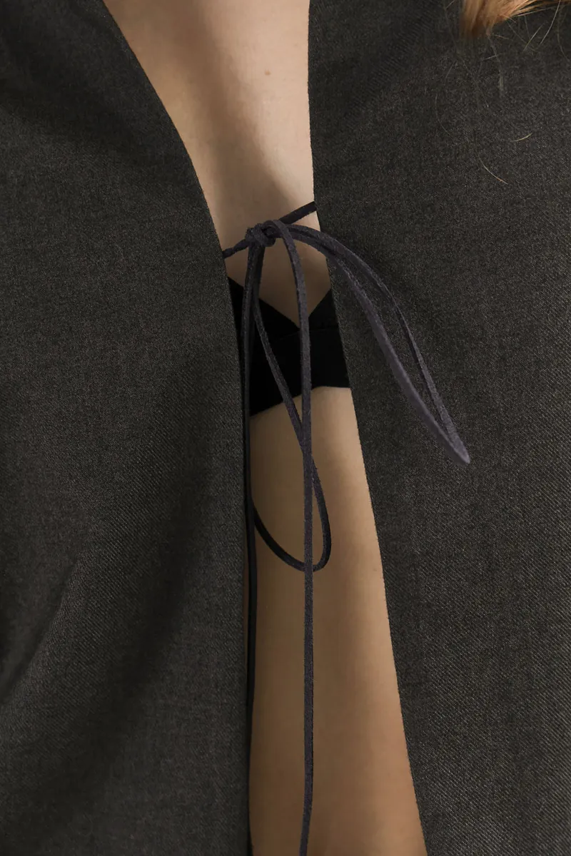 Studio Doe - Tie-Detail Brushed Wrinkle-Resistant Shirt