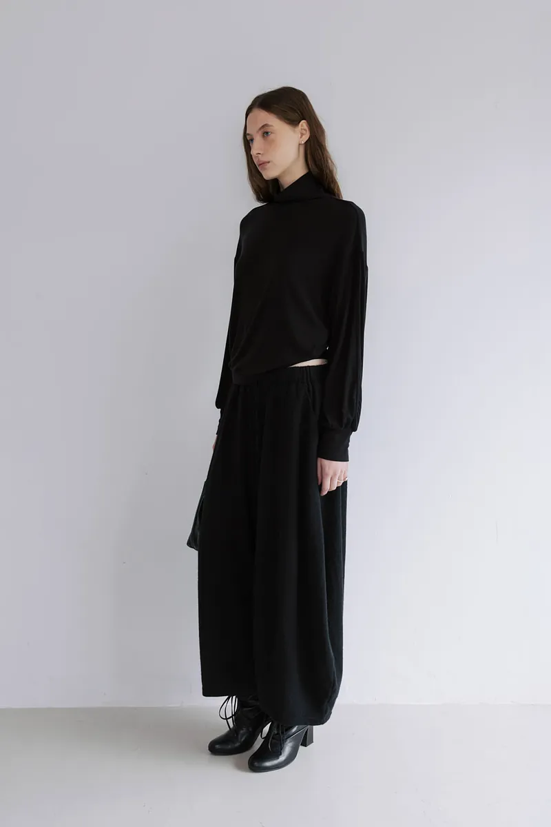 Studio Doe - Puff-sleeve Turtleneck Pullover