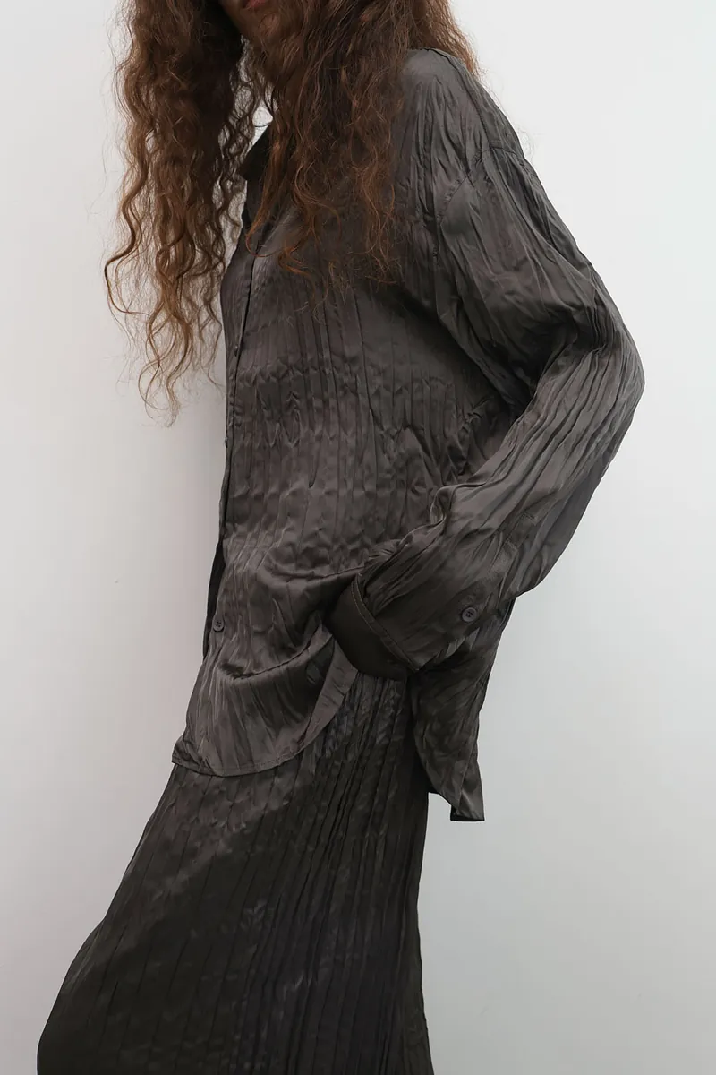 Studio Doe - Satin Pleated Shirt