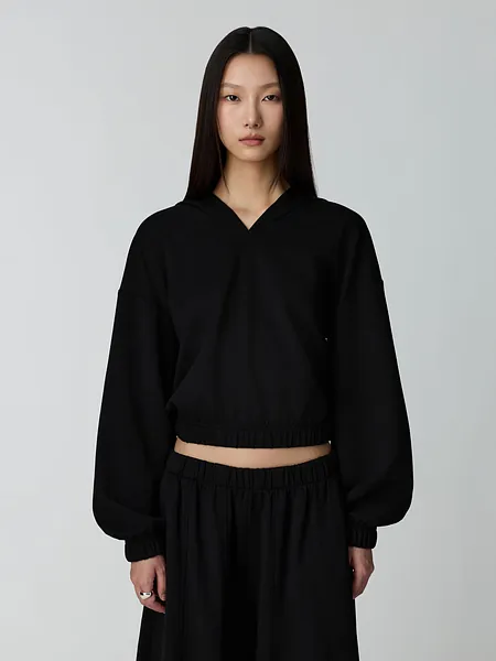 Doe：Molly 大V領連帽短衛衣