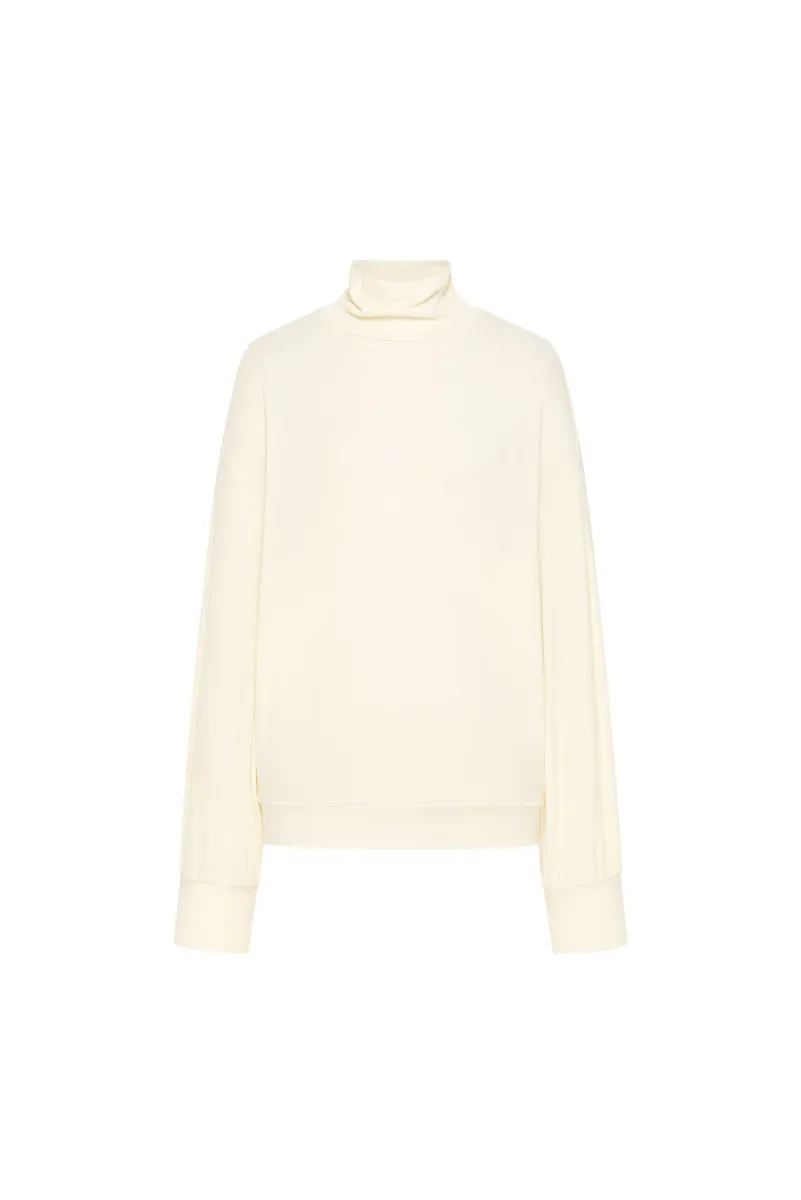 Studio Doe - Puff-sleeve Turtleneck Pullover