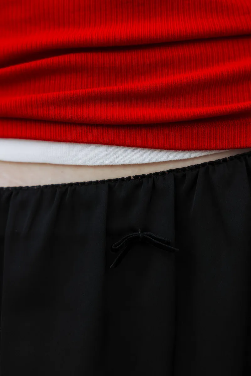 Studio Doe - Matte Satin Wave Mini Skirt