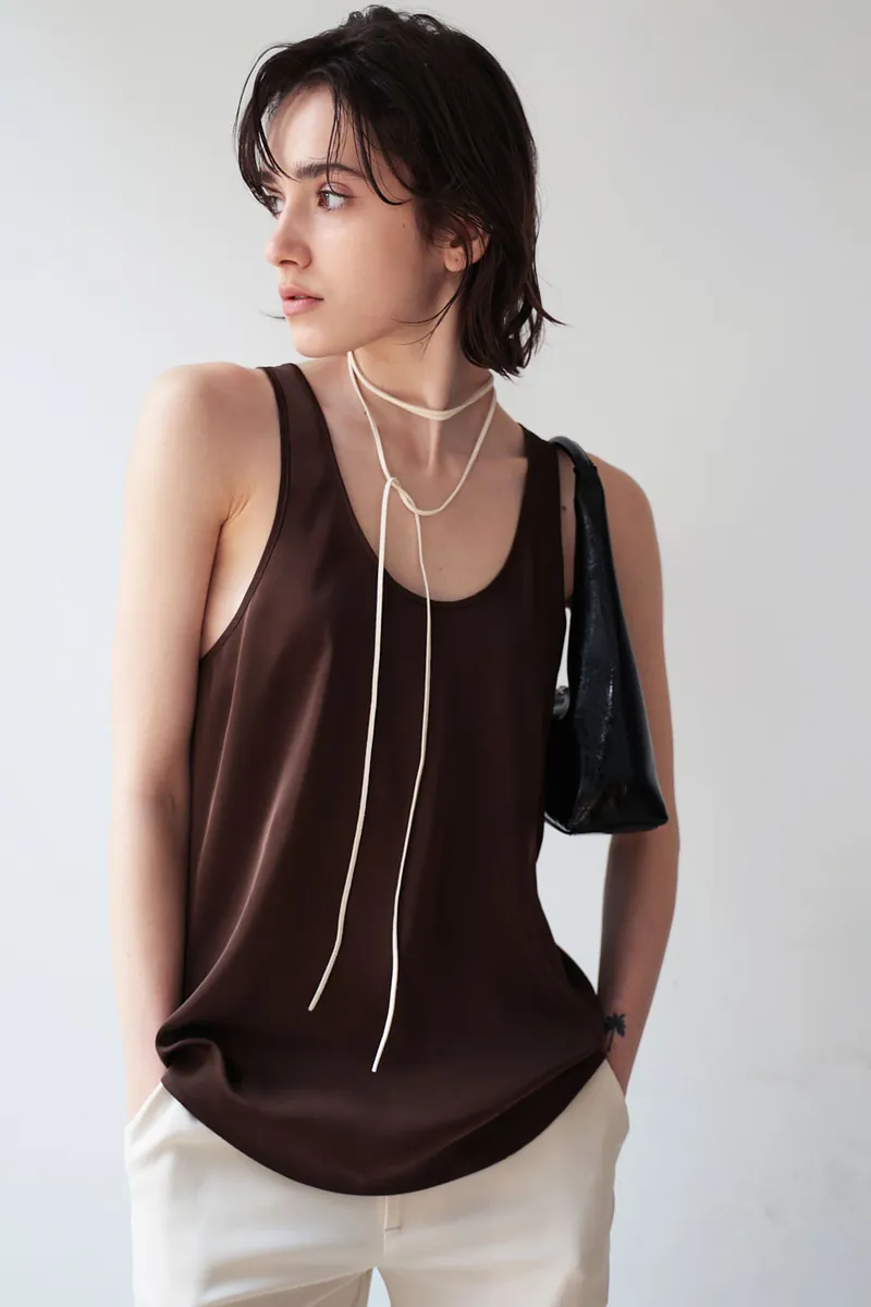 Studio Doe - Matte Satin U-Neck Tank Top