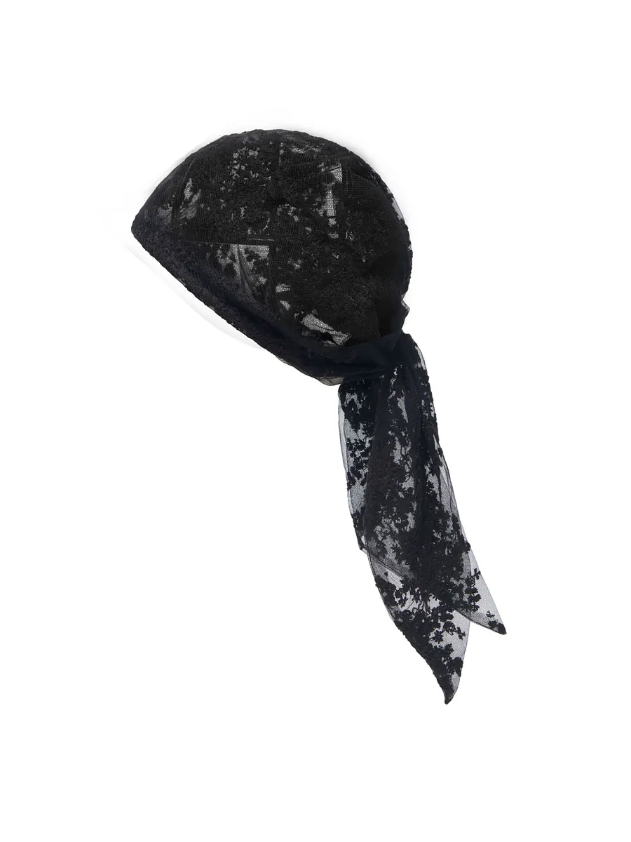 Studio Doe - Lace Embroidered Turban Hat