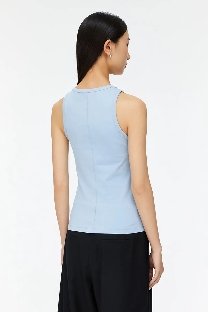 Studio Doe - Straight Neck Cut-Shoulder Bra Tank Top