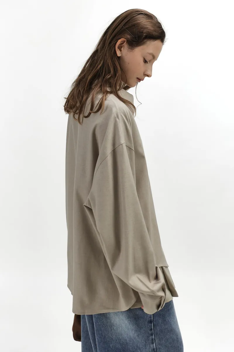 Studio Doe - Tie-Detail Brushed Wrinkle-Resistant Shirt