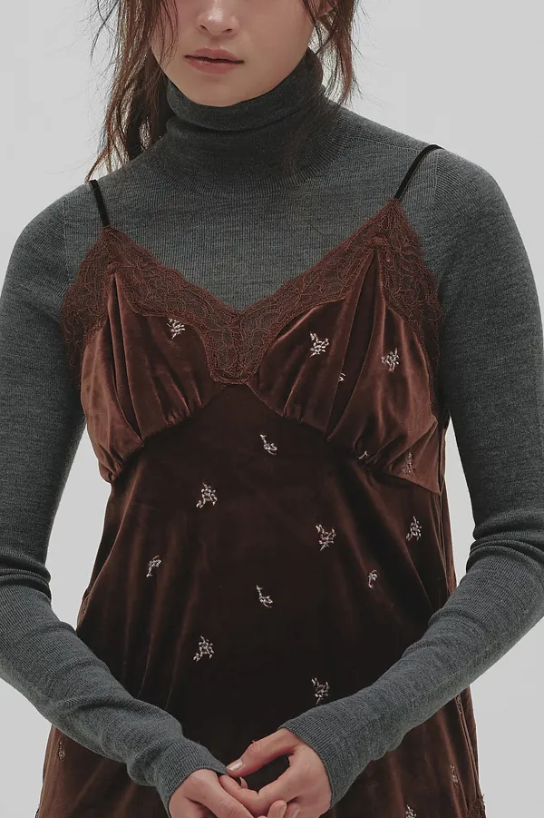 [PRE-ORDER] TODAYFUL - Petit Flower Velour Tunic