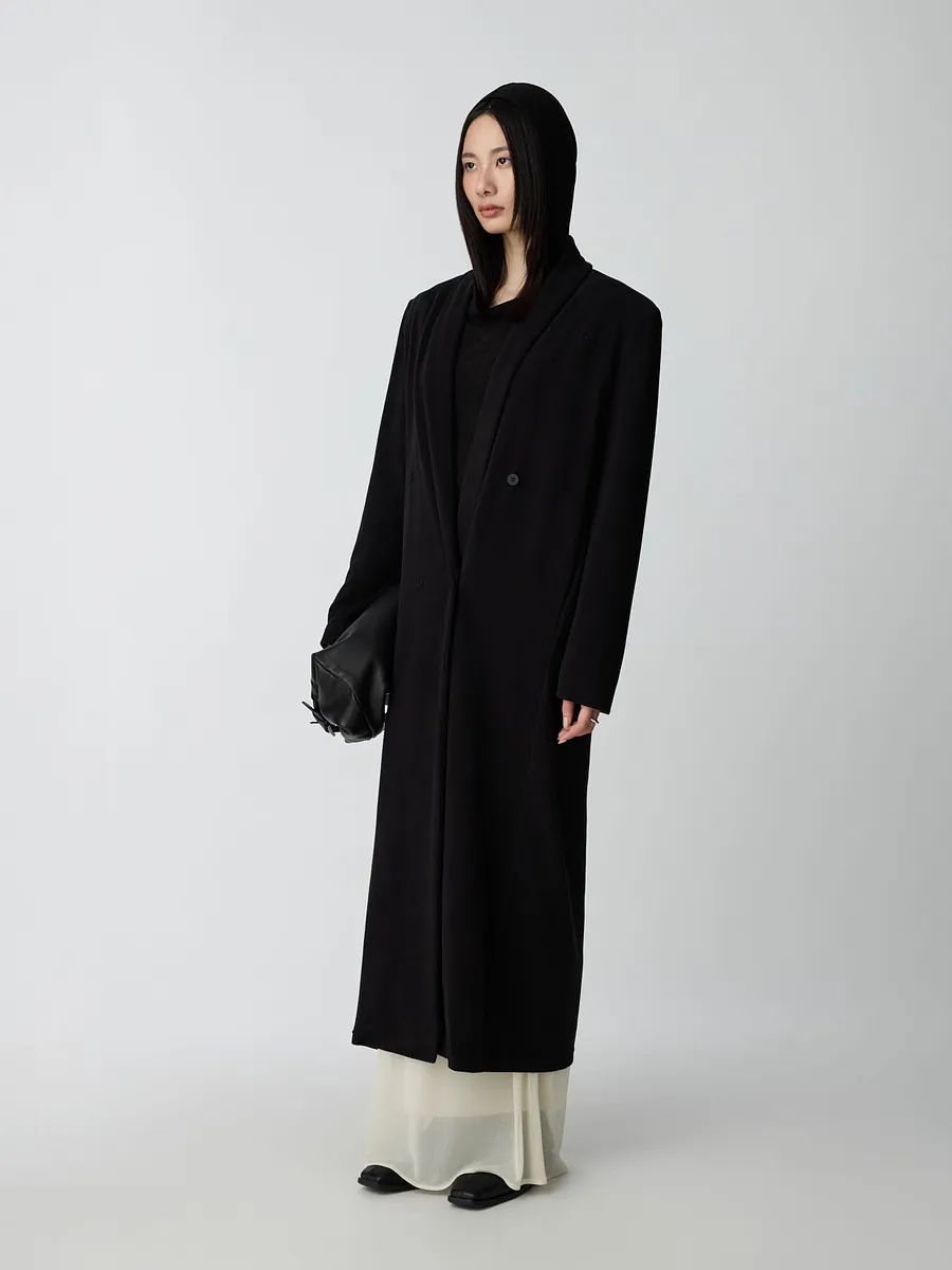 Studio Doe - Stretch Soft Wool Double-Breasted Coat