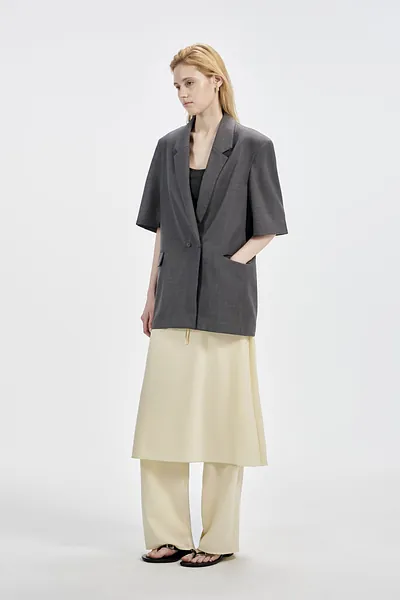 Studio Doe - Double-breasted Short-sleeved Jacket