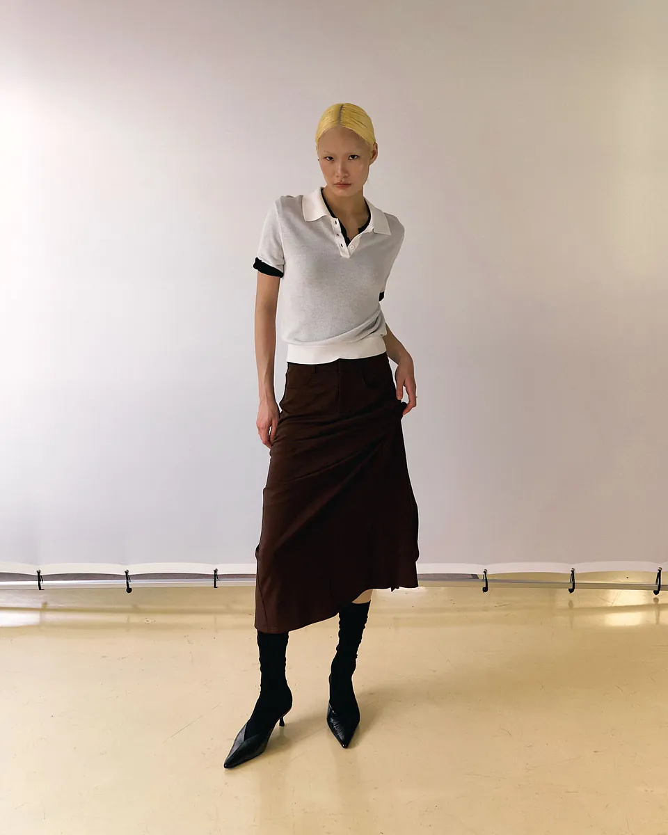 Studio Doe - Satin Cool-Feel Straight Skirt