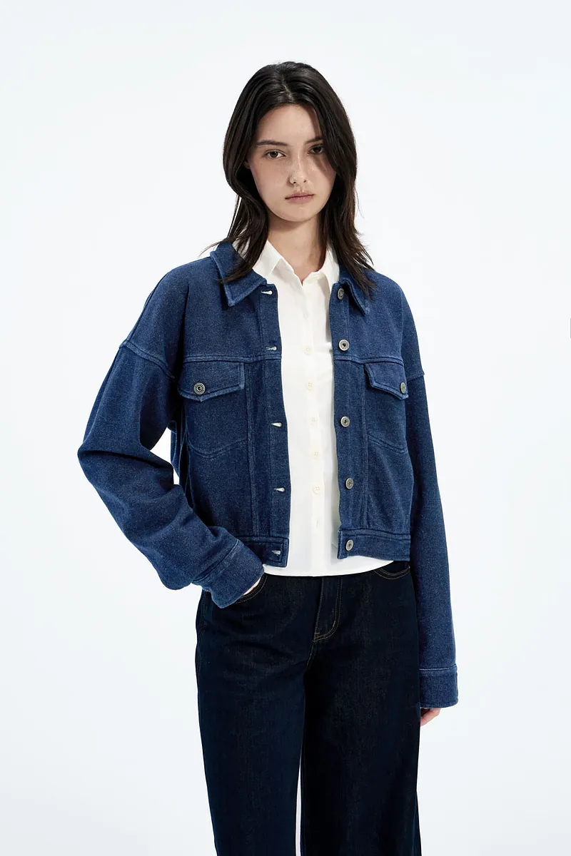 Studio Doe - Knit Denim Cropped Jacket