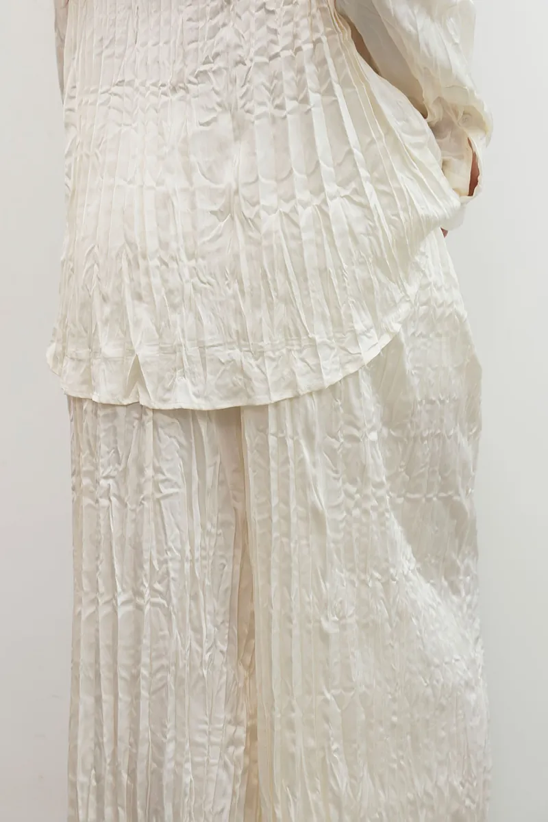 Studio Doe - Satin Pleated Shirt